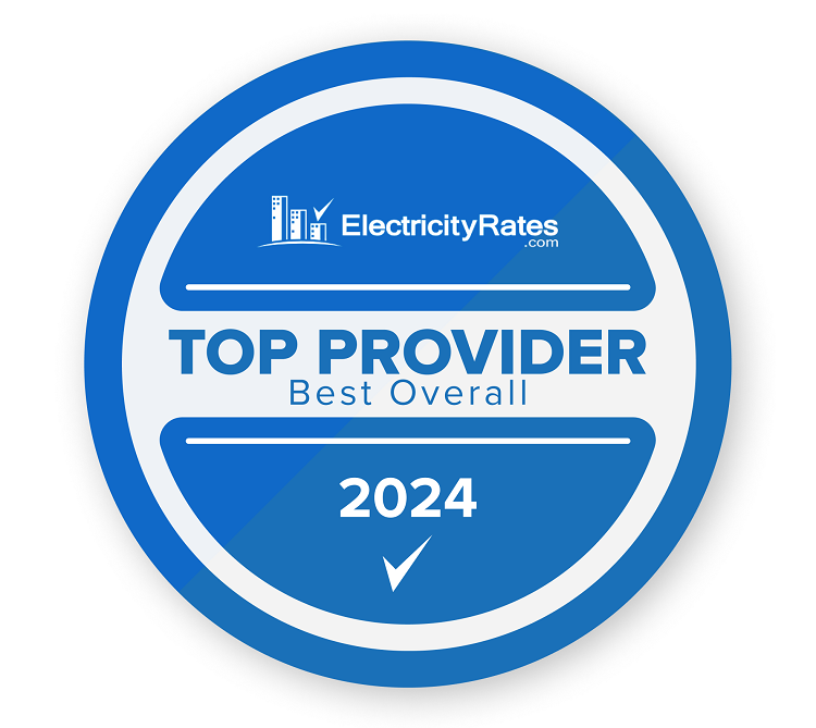 2024 Best Overall Provider by ElectricityRates.com